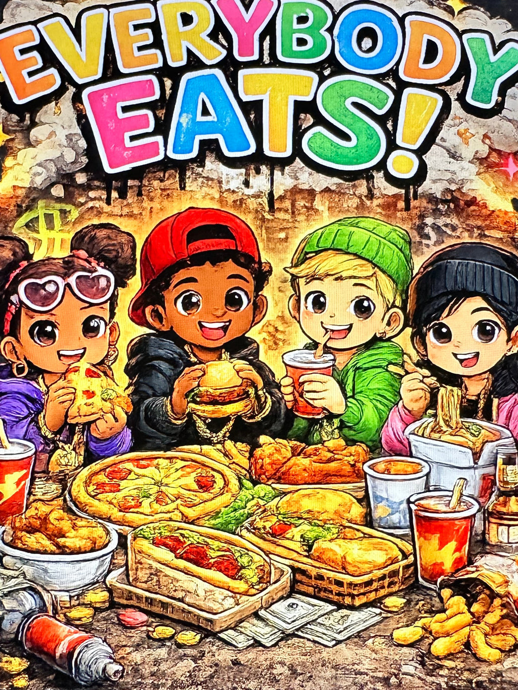 Everybody Eats adult long sleeve
