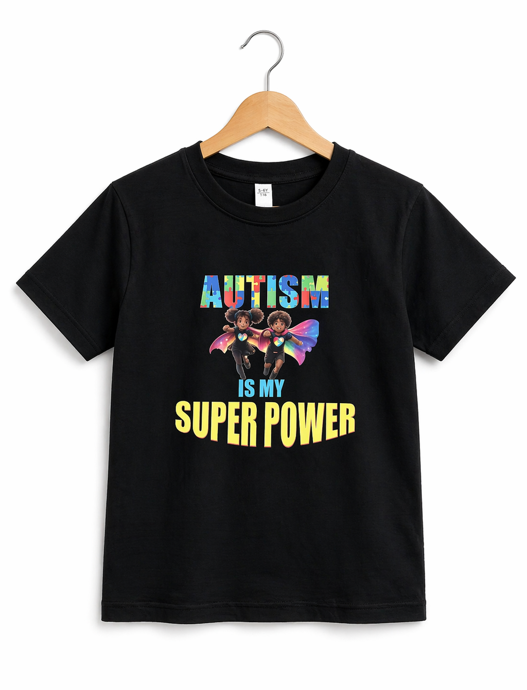 Youth super power short set (black)