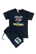 Youth super power short set (black)