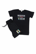 Youth Black and white Rizzem short set