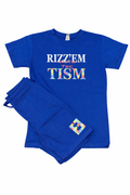 Youth Blue and white Rizzem short set