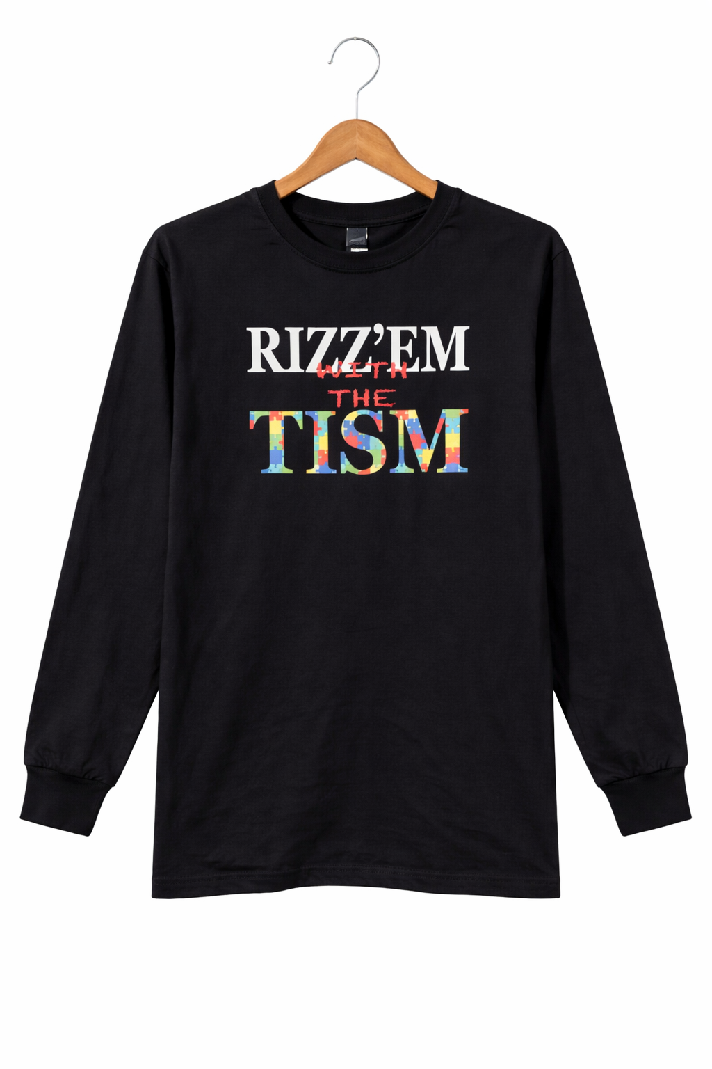 Adult Black Rizzem Long sleeve t-shirt