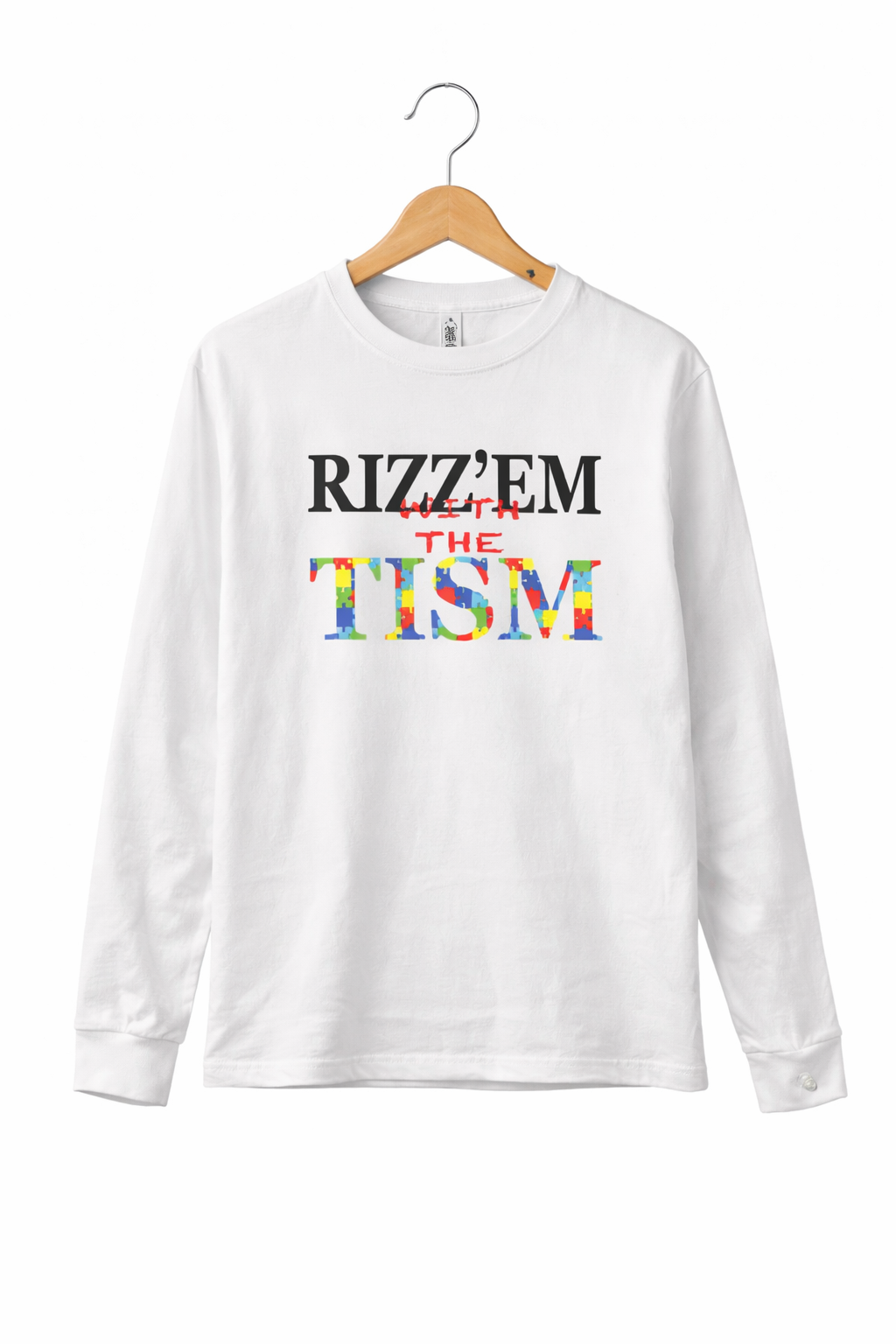 Toddler Rizzem white long sleeve