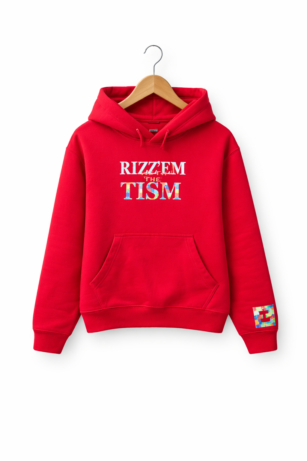 Adult (plain) Red Rizzem with the Tism hoodie