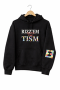 Adult (plain) black Rizzem with the Tism hoodie
